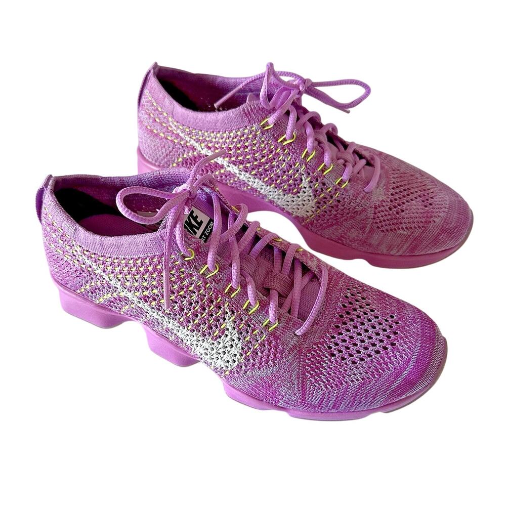 Nike Flyknit Zoom Agility Fuchsia Glow‎ Voltage Green Training Shoes Womens 7.5